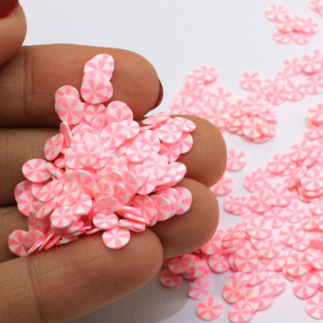 Nieuwe Collectie Polymeer Slice Kleurrijke Candy Slice Polymeer Caly Ronde Slice Vorm Hagelslag Voor Slime DIY En Nail Art