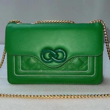 Bolsas de cuerpo cruzado acolchado verde para mujeres