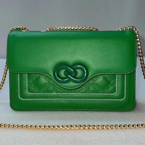 Sacos de crossbody acolchoados verdes para mulheres