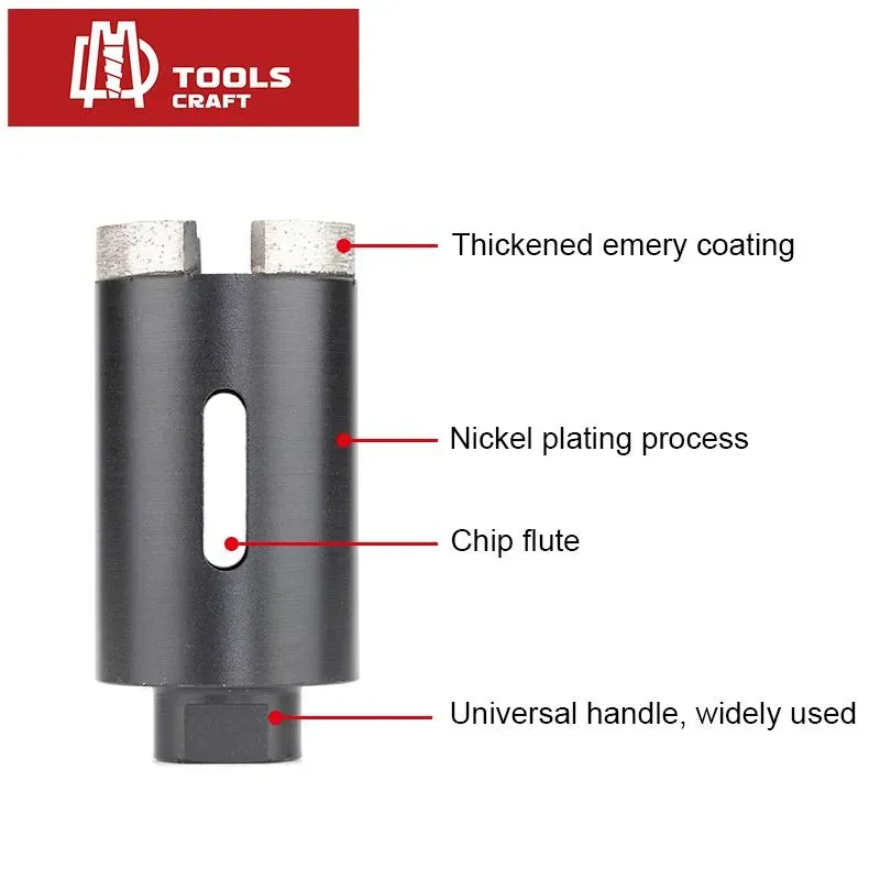 Vacuum Brazed Dry Tile Drilling Diamond Core Drill Bit