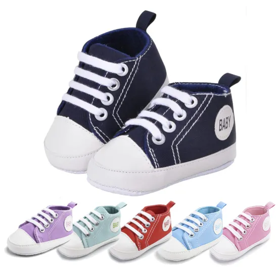 Wholesale Newborn Girl Canvas Shoes - Soft Sole Pre Walker Baby Shoes China