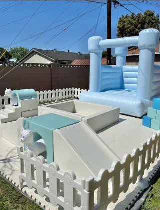 White Commercial Wedding Bouncy Castle: Inflatable PVC Trampoline Jumping Castle