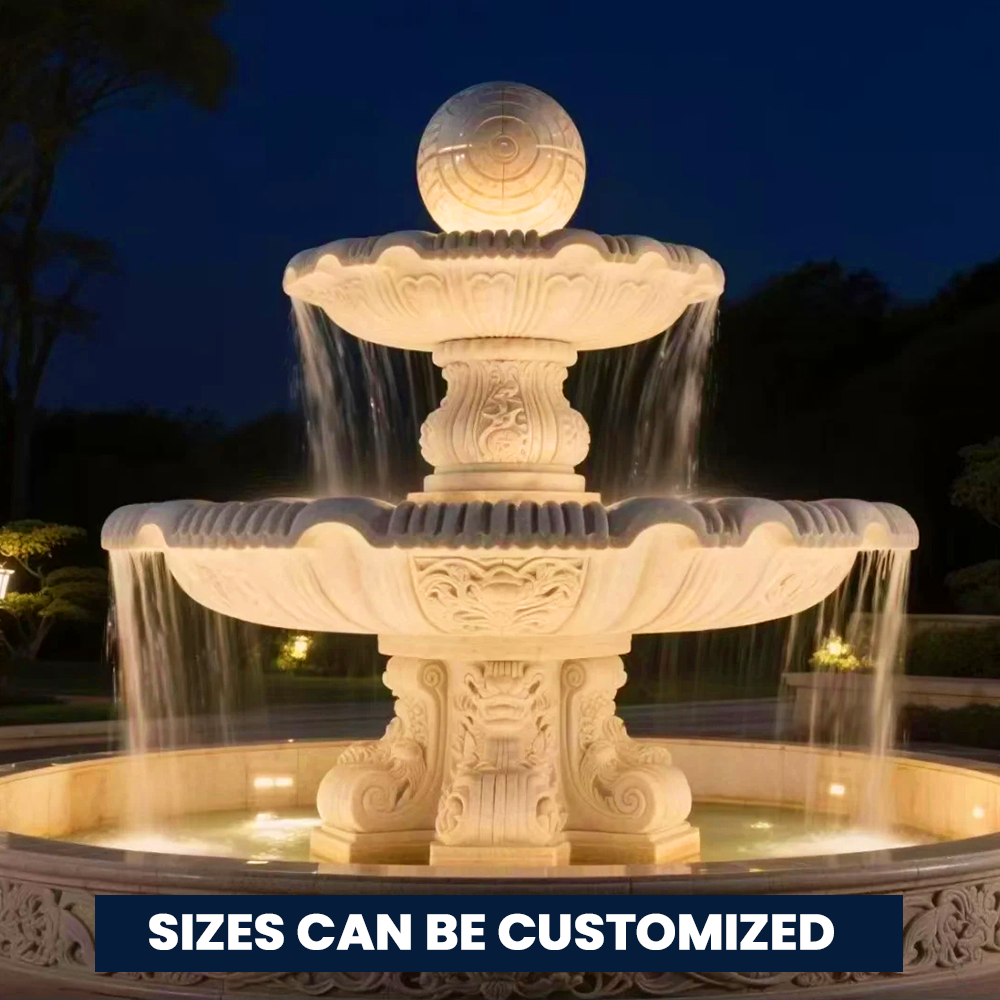 Stone sculpture fountain