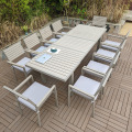 Outdoor wood-plastic tables and chairs