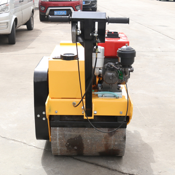 Hand Held Vibratory Asphalt Road Roller 550 KG 20KN Walk Behind Soil Compactor Double Drum