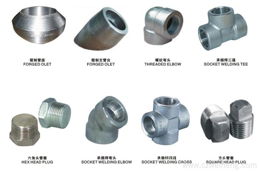 NPTF carbon steel pipe tee forged fitting