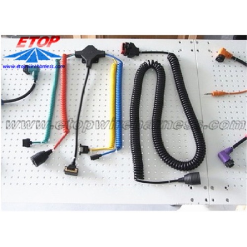 Custom Electronic Harness Color Coiled Harness Assemblies