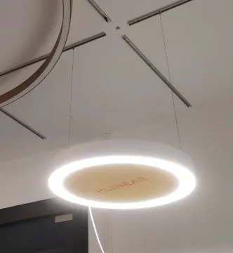Hlinear L8080-C-A-D680 Acoustic Series Circle Linear Light Round Modern LED Office Acoustic Ring Ceiling Hanging Pendant Light