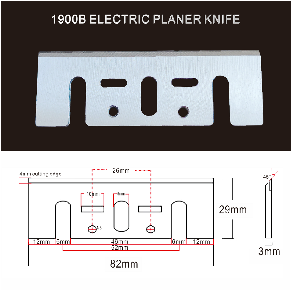 Wood planer knife