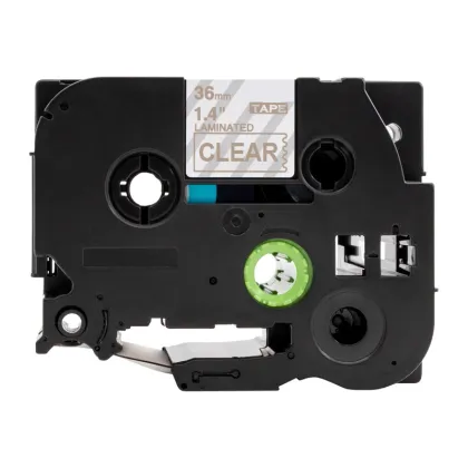 36mm TZe164 AZe-164 Gold on Clear Label Tape for Brother P-Touch Printer