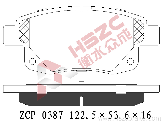 FMSI D1502 ceramic brake pad for Ford