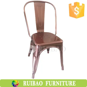 Modern Dining Room Furniture Metal Rose Gold Dining Chairs