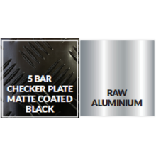 Schwarze Aluminium-Trittplatte mit 5 Stangen
