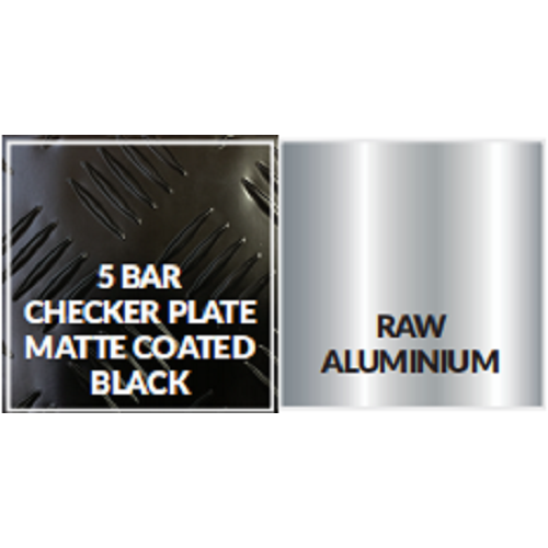 Battistrada in alluminio nero a 5 barre