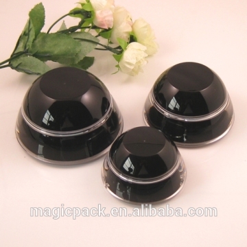 15g 30g 50g semicircle black luxury cosmetics jar