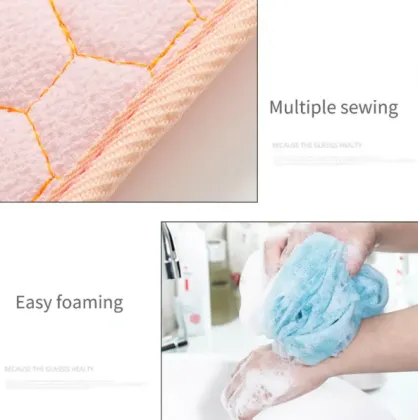 Gloway RPET Eco-Friendly Loofah Pouf Body Exfoliating Bath Sponge