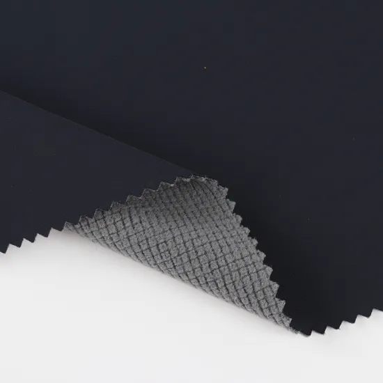 4 Way Stretch Bonded TPU Fleece Fabric for Men's Casual Jackets