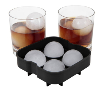 Reusable 4*4.5cm Sphere Silicone Ice Ball Maker Mold