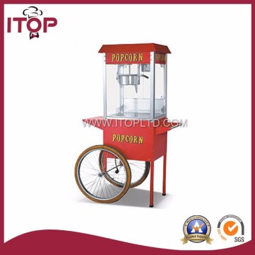 commercial automatic caramel making popcorn machine price with wheels