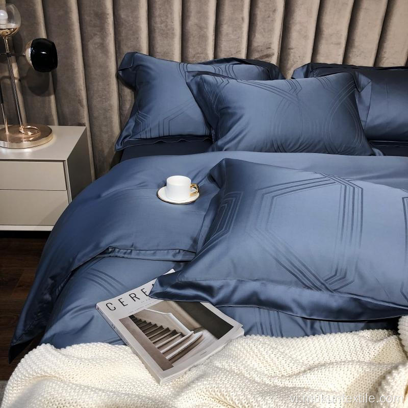 Bộ đồ giường màu nguyên chất với ga trải giường để dệt tại nhà