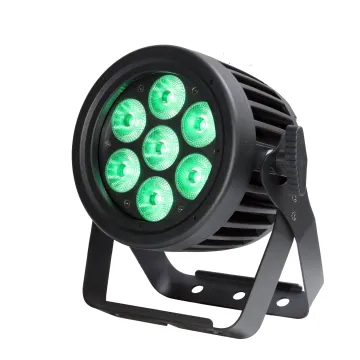 MITUSHOW IP65 Outdoor Waterproof LED Round Par Light 7x12W RGBWA 5in1 Stage Light