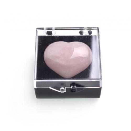 Rose Quartz Gemstone Puffy Heart 32MM Polished