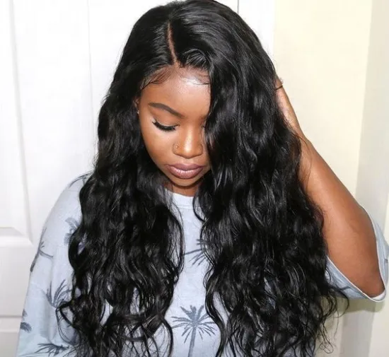 wholesale Natrual Black Blonde Highlights Wig Deep Wave Curly Pre Plucked Hd Transparent Lace Front Raw Virgin Human Hair Wigs