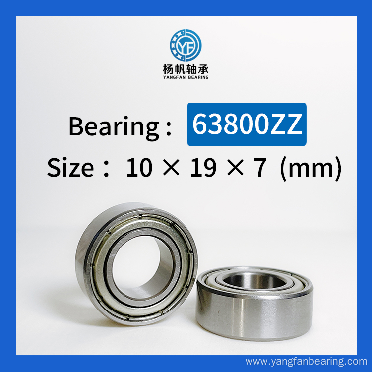 Deep Groove Ball Bearing 63800zz/2rs 10*19*7