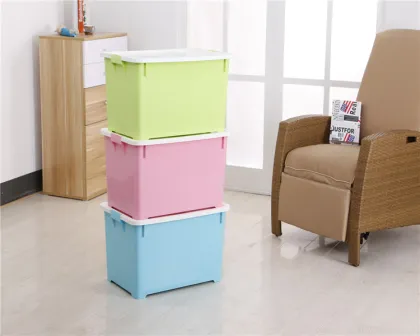 Household 20L Essentials with Lids And Sliding Wheels Storage Box