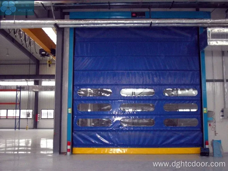 PVC Automatic High Speed Stacking Door For Garage