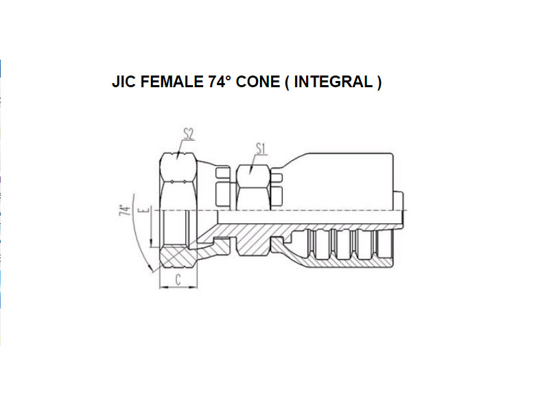 Integral JIC Female 74° Cone Seat 26711F