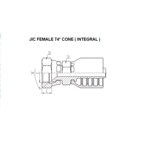 Integral JIC Female 74° Cone Seat 26711F
