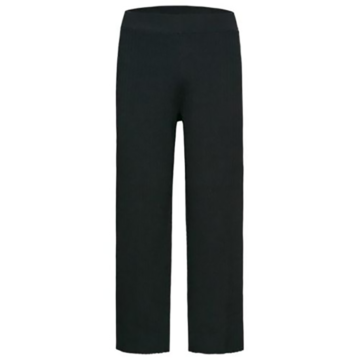 Zwarte mode dames casual gebreide broek