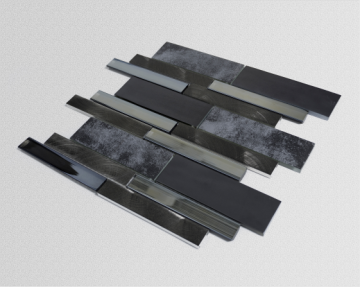 Theme KTV Interior Black Glass Mosaic Ceramic Tiles