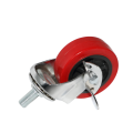 Light Duty Threaded Stem Casters with Brakes