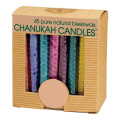 Colored Hand Rolled Dripless Hanukkah Beeswax Candles