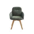 Isitayela se-Nordic pu upholsed esihlalweni sokudlela esingu-360 ° Swivel