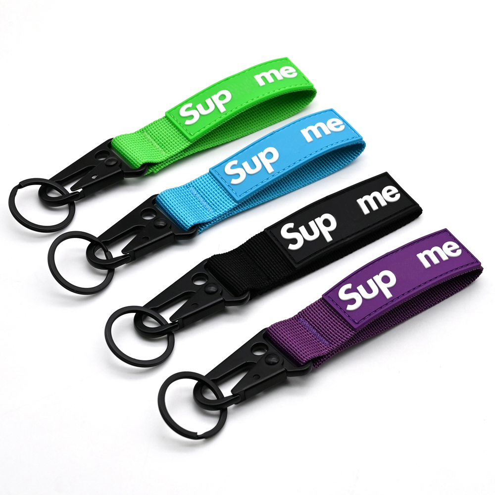 PVC Patch Nylon Fabric Keychain PVC Patch Nylon Fabric Keychain