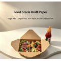 Kotak Bawa Keluar Makanan Kraft Brown Pakai dengan Pembahagi