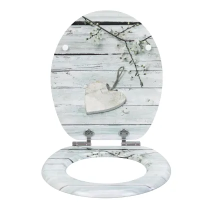 Fanmitrk Toilet Seat Love Lock Pattern MDFDJ2502