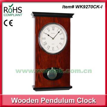 Simple design high glossy finish regulator quartz wood wall clock