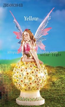 Beautiful fairy figurines wholesale with solar light