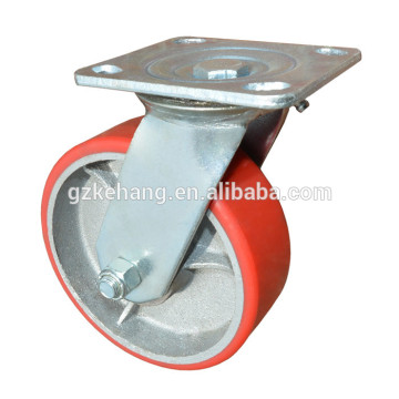 6" industrial caster,150mm large heavy duty caster pu wheels,swivel casters