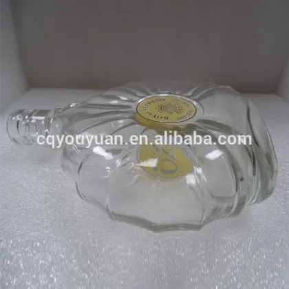 Super Flint Glass Flat Xo Bottle Glass Voss Glass Bottles 750 ML