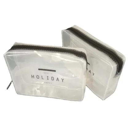 Clear Soft PVC Lady Cosmetics Soft Zipper Bag