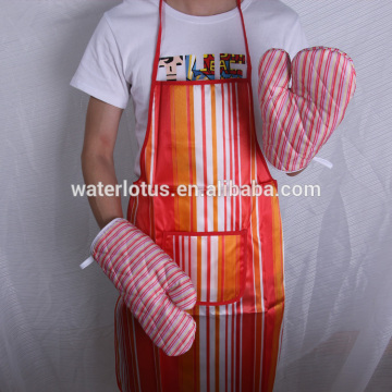 good quality fashion factory price cheap printed waterproof satin apron