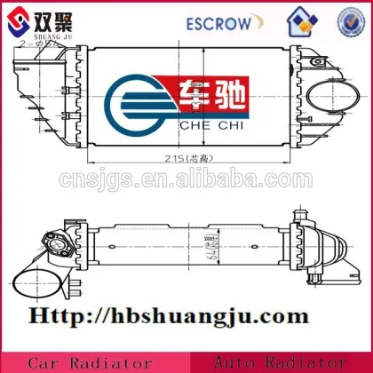 Racing auto aluminum intercooler