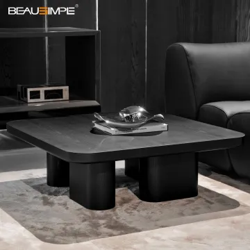 Modern Matte Black Coffee Table