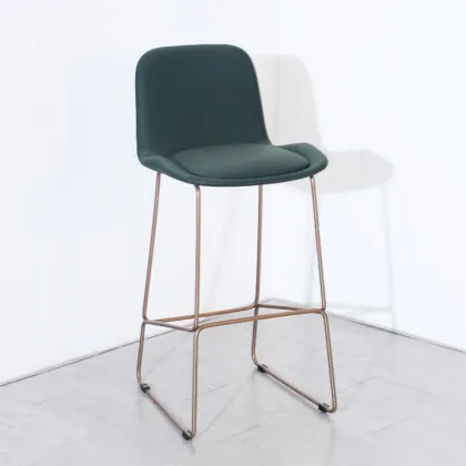 Golden Leather Bar Stool Furniture
