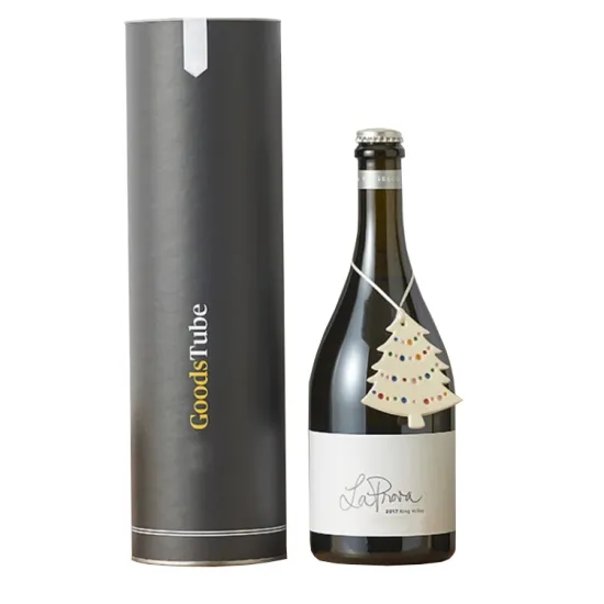 Cardboard Champagne Wine Glass Bottle Gift Tube Boxes